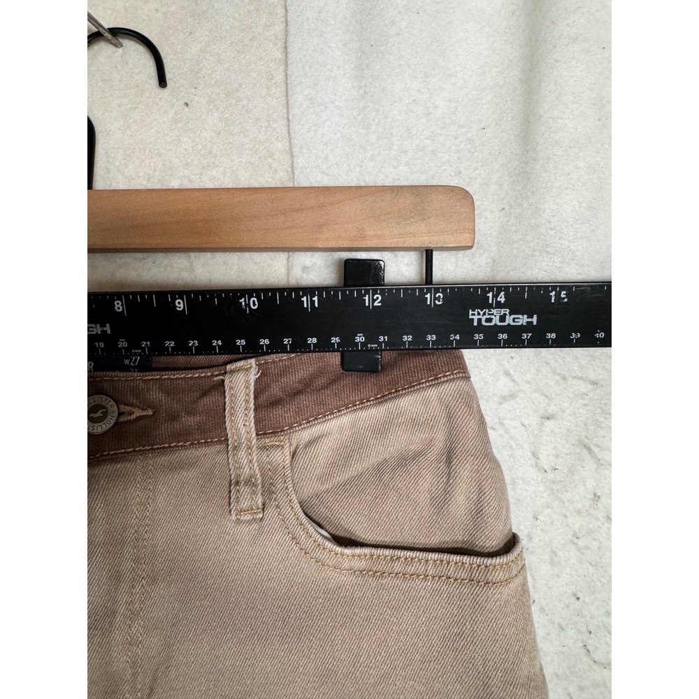 Hollister Ultra High-Rise Dad Jeans Patchwork Brown Tan Cream W27 L31 Colorblock - Picture 2 of 8